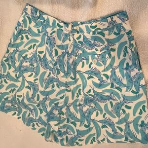 Lilly Pulitzer Blue Design Shorts, Size  12